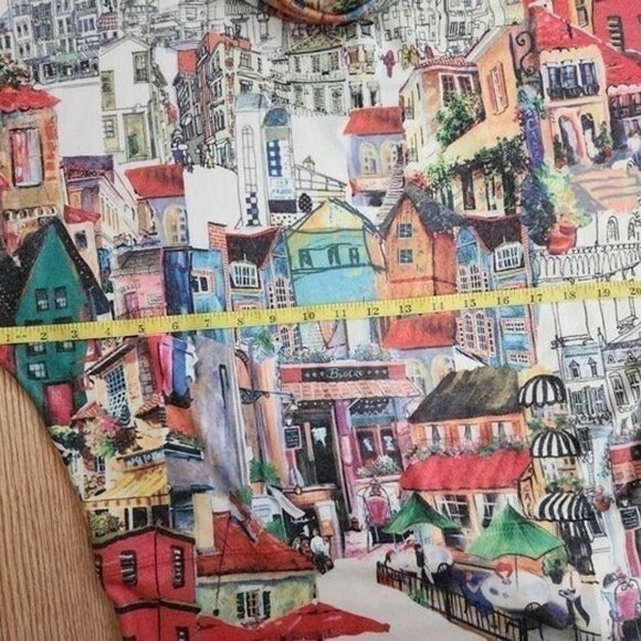 Inoah NWT Dolman  XS Village Pattern Cowl Neck Pullover - Picture 8 of 11